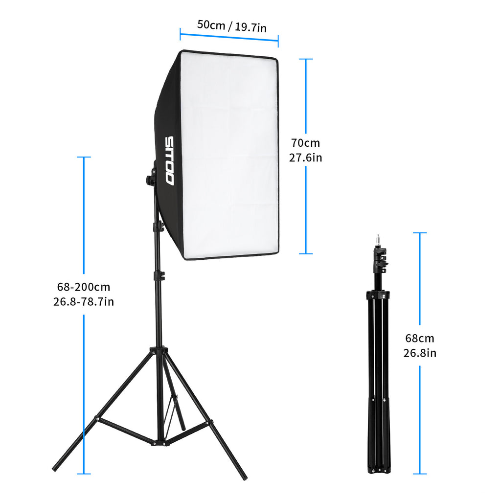 2×135W Softbox Lighting Kit Continuous Light Stand Video Photo Soft Box Studio