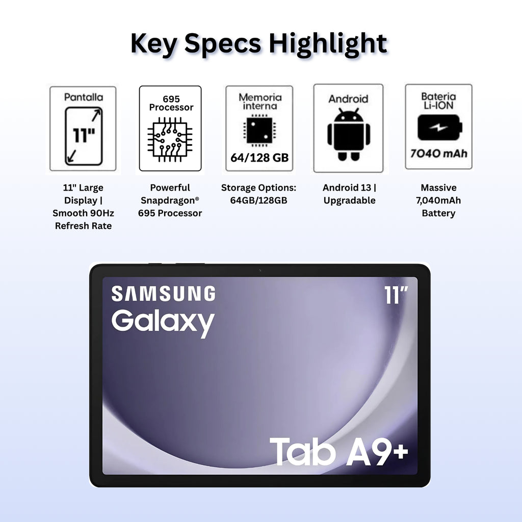 New Samsung Galaxy Tab A9+ plus 11"Inch Wifi-64Gb-128G
