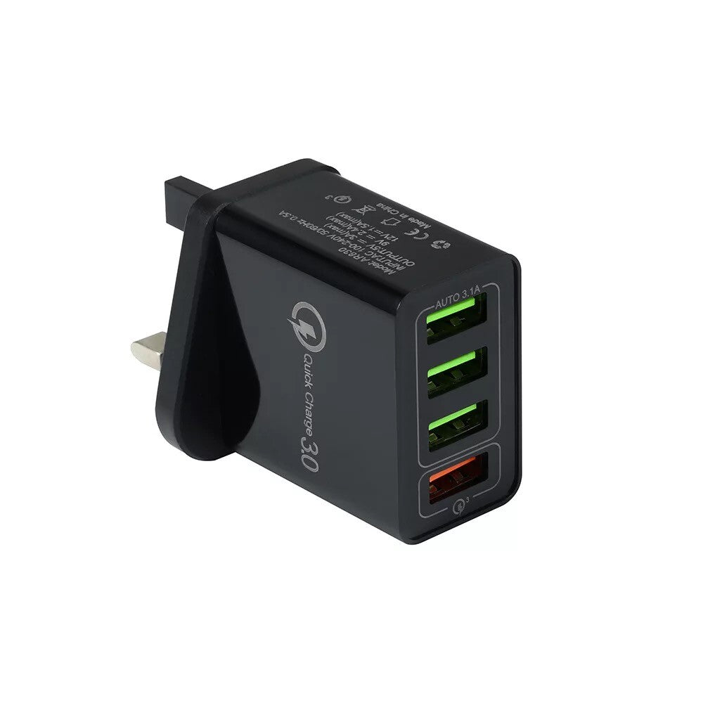 FAST 4 USB Port Qualcomm 3.0 Quick Charge Usb Wall Charger UK SELLER