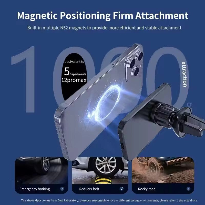 Wireless Car Charger Magnetic Phone Mount Holder Fast Car Charger Vent