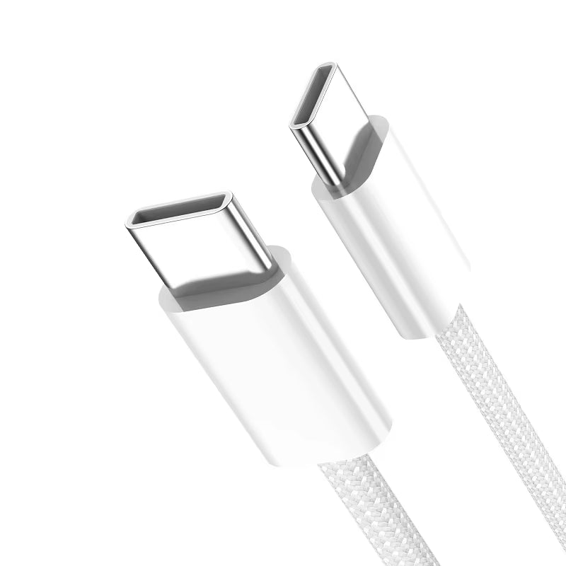 PD 60W Type C to Type C Color Cable for Iphone 15 15Pro Fast Charging for Xiaomi Samsung Huawei Type C Weaving Cable 1M 2M 3M