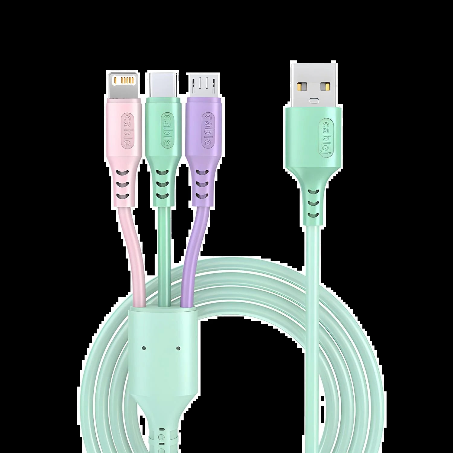 3 in 1 Super Fast Charging Cable for Iphone15 14 13 12 11 X Pro Max Micro USB Type-C Phone Charger USBC Data Cable