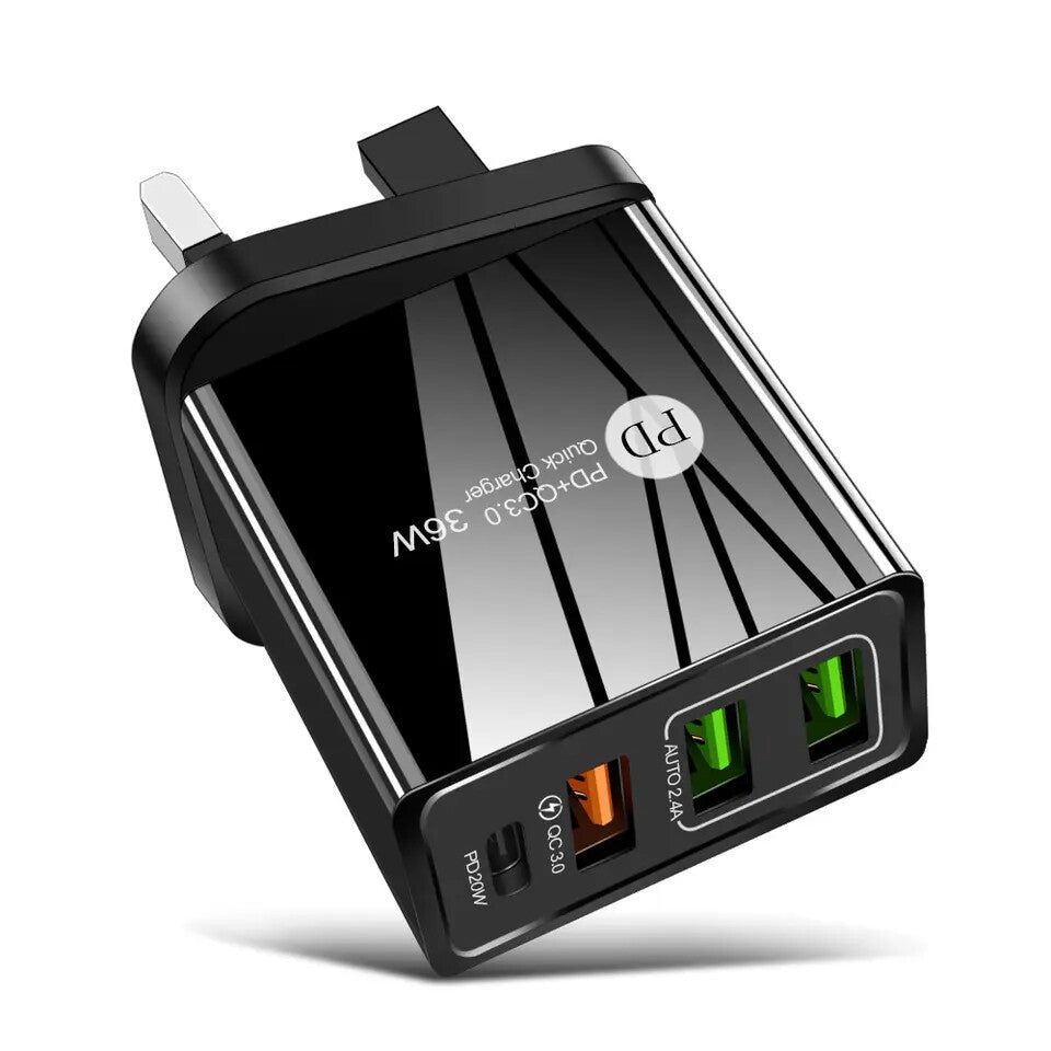 FAST 4 USB Port Qualcomm 3.0 Quick Charge Usb Wall Charger UK SELLER