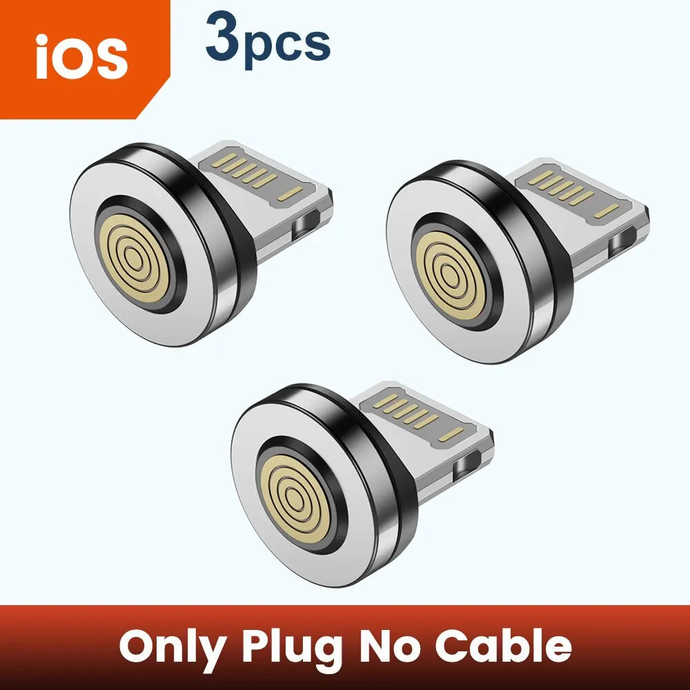 540 Rotate Magnetic USB Type C Cable for Iphone 12 X Xiaomi Fast Charger Micro USB Type-C Magnet Charging Cable Data Wire